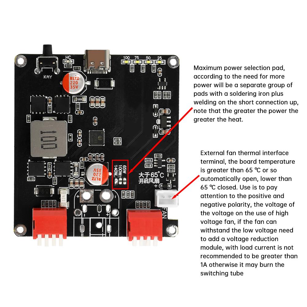 PD3.1 140W Zwei-Wege-Schnelllade-Modul 2-6S Lithium-Akku-Ladeplatine Spannungsaufwärtswandlung IP2366 mit automatischer Temperaturregelung