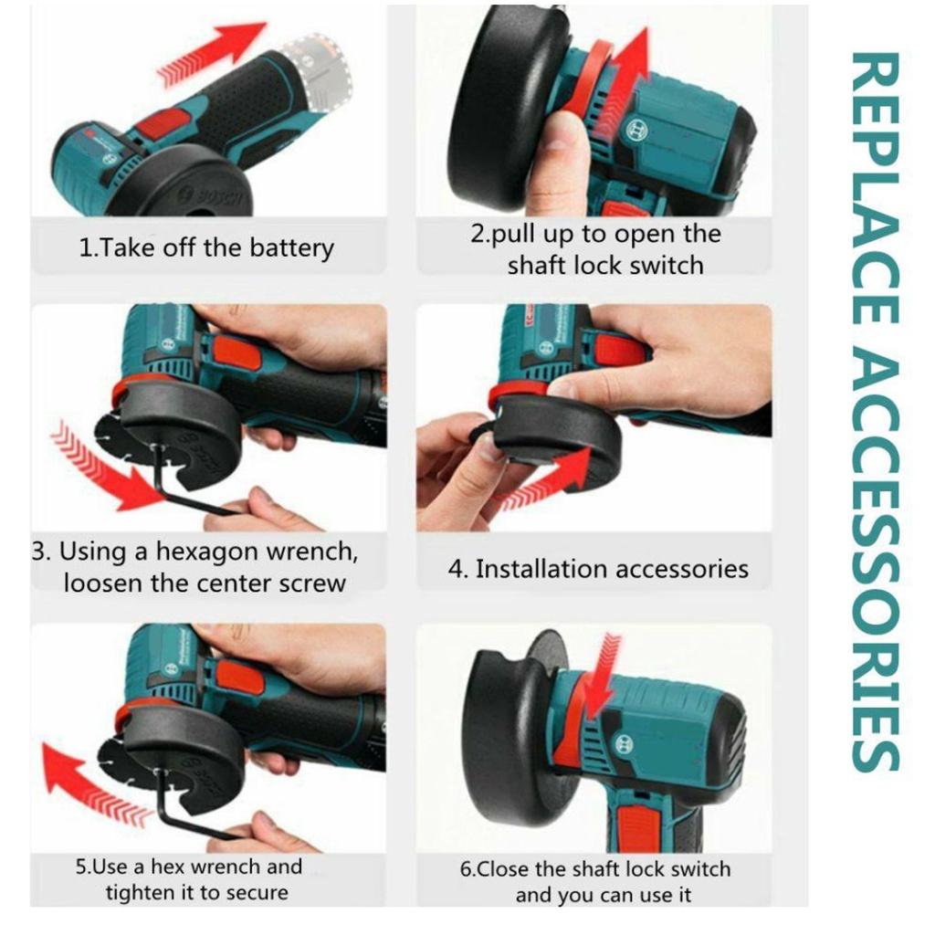 12V Mini Angle Grinder Cordless Electric Angle Grinder For Metal Wood With 2pcs Battery Diamond Cutting Wheel