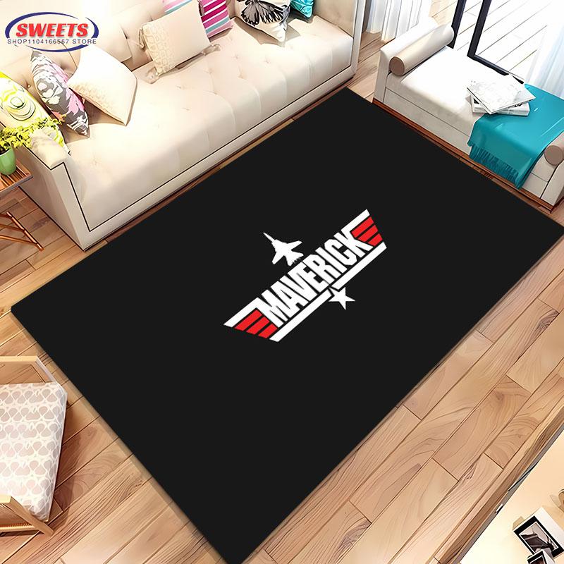 Classic Movie Carpet Top Gun Tom Cruise Rug for Home Living Room Bedroom Sofa Doormat Decor,kid Area Rug Non-slip Floor Mat Gift