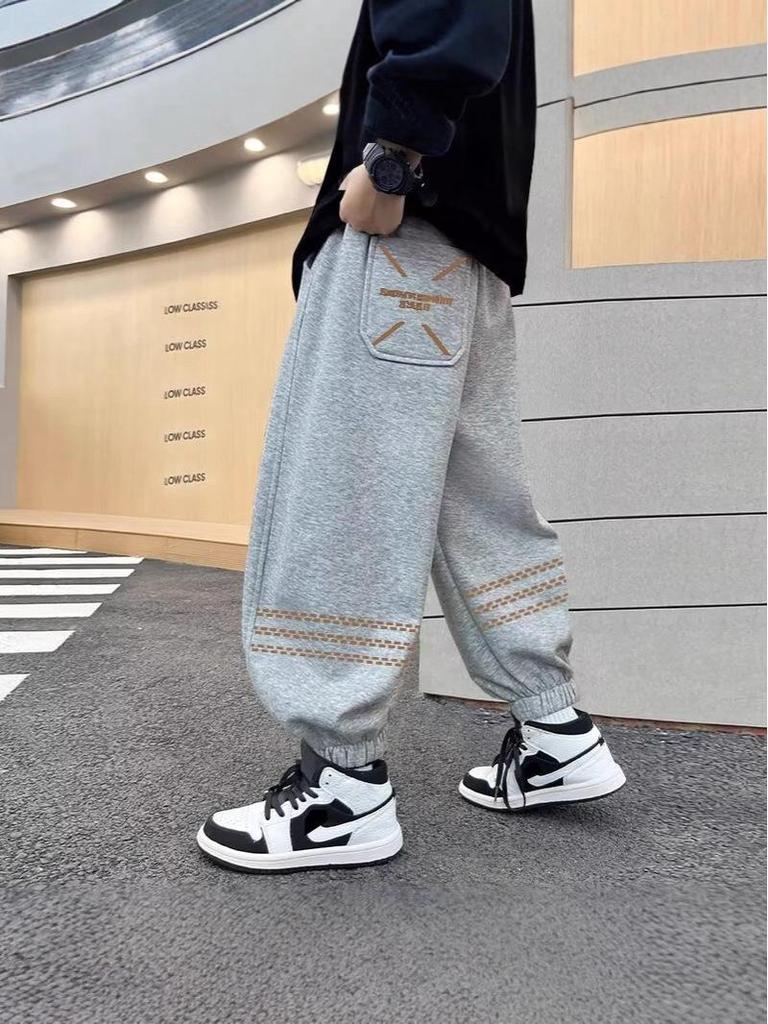 Boys' Fleece-lined Casual Sweatpants - 2025 New Spring/Autumn Style