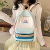 Schultasche für Studenten, Farbblock, Damen-Reise-Leichtrucksack, Pendlerrucksack