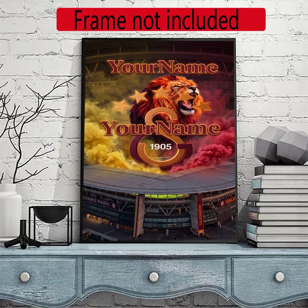 Galatasaray Customize Your Name Diamond Painting Round Diamond Diy Frameless Holiday Artwork Suitable For Home Office Wall Decoration