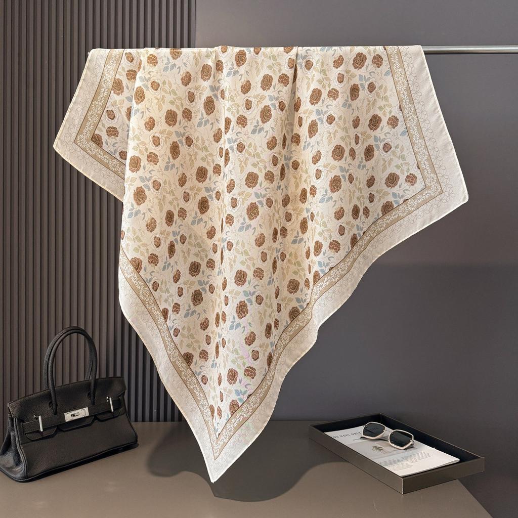 Women S Floral Print Square Scarf Fashion Head Wrap For Southeast Asia