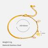 ins wind gold titanium steel bracelet bracelet European and American do not fade light luxury high sense 18k gold stainless steel jewelry