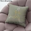 Minimalist Line Art Running Couple Throw Pillow Covers Pattern Cushion Cover Suitable for Sofa Bedroom Car Pillow Cover