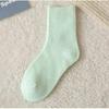 Women's Fleece-Lined Terry Socks, Mid-Calf, Thick, Warm, Sweat-Wicking, Odor-Resistant for Teens, Ideal for Autumn and Winter.