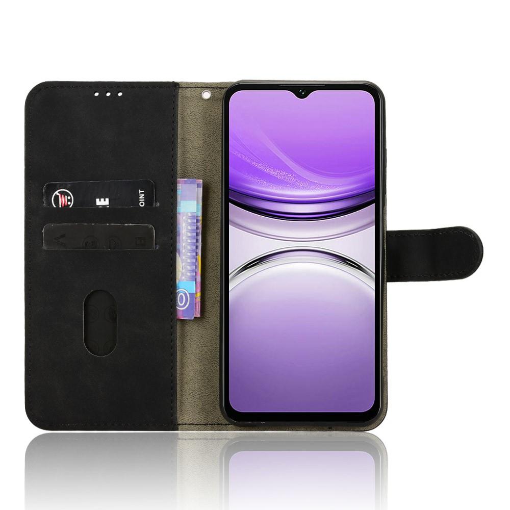 For Oukitel C2 Leather Case Skin Feel Anti Drop Wallet Stand Flip Phone Cover