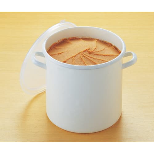 Takagi Metal Pickle Container Stock Pot, Enamel, Round, 27cm, HSP-27