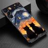 Starry Sky Cat Silicone Capa Bumper Cover Phone Case for Huawei P30 Lite P40 Lite P Smart Z P30 Pro P20 Lite P Smart 2019 P20
