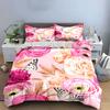 Floral Three-Piece Set For Celebrations  Kid'S And Adults' Bedroom Decor, Exquisite Three-Piece Bedding Set Gift