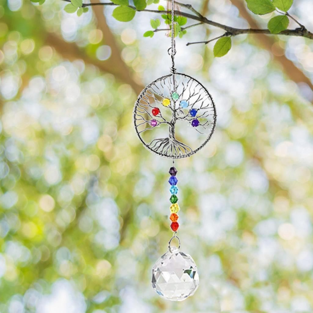 Colorful Crystals Glass Pendants Suncatchers Prisms Hanging Ornament Crystal Pendants for Home,Office,Garden Decoration
