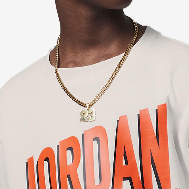 Jordan Letter Print Crewneck Sweatshirt Kids Tops White FJ5784-010