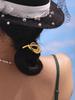 Qiong Yao Embossed Stainless Steel Elastic Hair Tie – High-Grade Textured Hair Accessory, Trendy Ornament