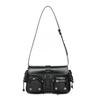Trendy Texture Hot Girl Underarm Baguette Bag - Women's 2025 Niche Design Motorcycle Shoulder & Crossbody Bag