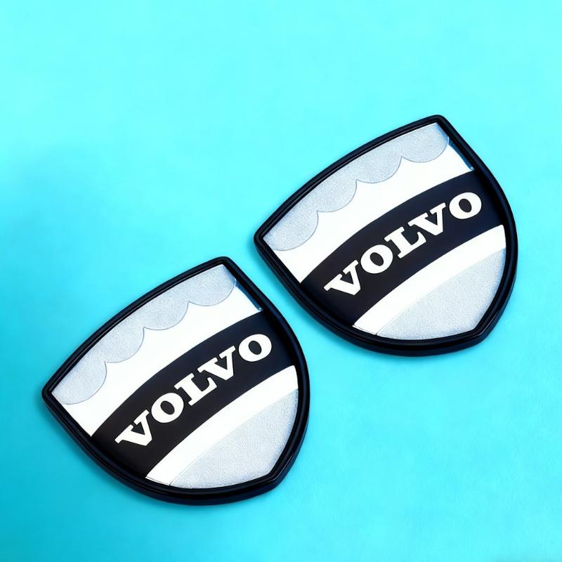 2 Stück Metall Auto Schild Logo Seitenkarosserie Heck Kofferraum Aufkleber Für Volvo AWD V50 S60 XC60 S40 XC40 XC90 V60 S80 S90 V90 V70 T6 T8
