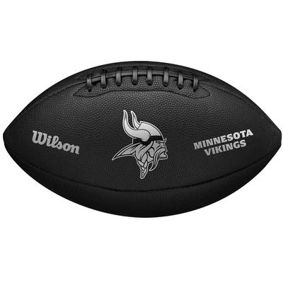 Wilson NFL Team Metallic Premiere Minnesota Vikings Ball, Unisex Black American Football Ball