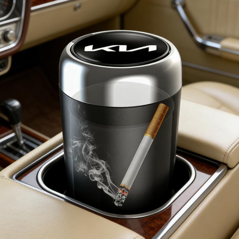 Car Cigarette Ashtray Cup Portable LED Smoke Car Ashtray Smoke Remover For Kia Rio Soul Cerato Soent Sportage Picanto K5 BN3