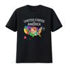 Verenigde Staten Kaart T-shirt USA voor mannen vrouwen kinderen vintage Gewassen designer kleding grafisch Veelzijdig Rekbaar Comfortabel