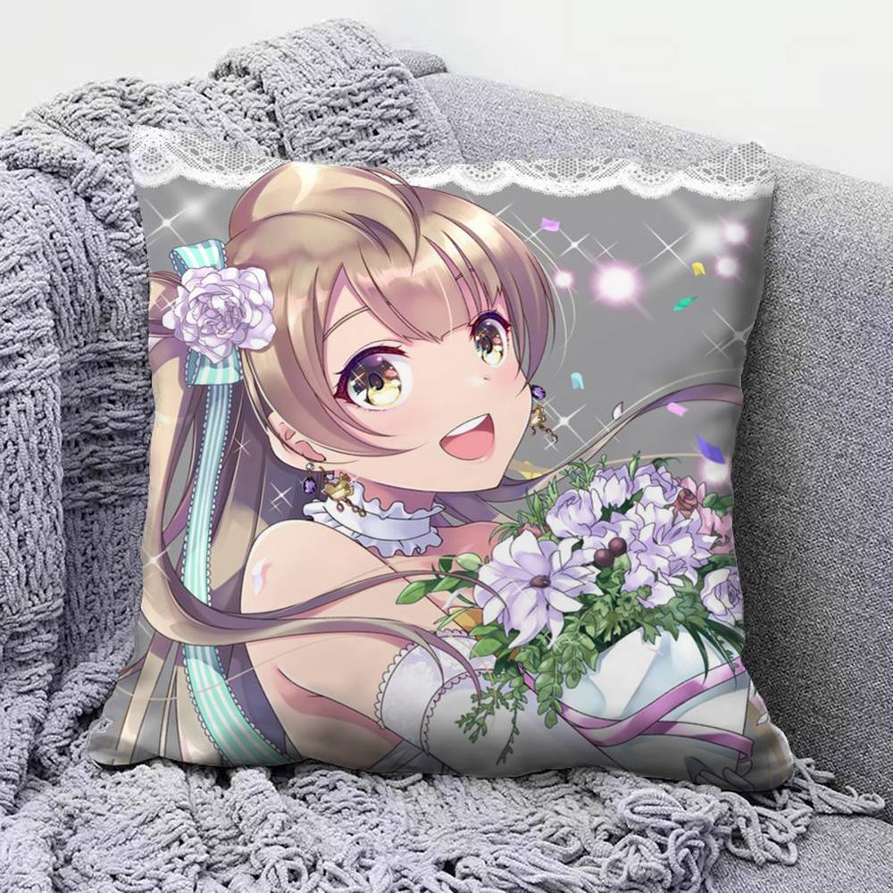 

Minami Kotori Anime Girl Love Live Home Sofa Cushion Covers and Aecorative Custom Pillow Covers 30x30 cm