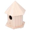 Wooden Bird House Feeder Nesting Box with Bracket for Outdoor Garden Patio Decoration