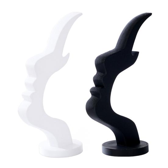 Szklany uchwyt w kształcie twarzy Abstrakcyjny stojak do ekspozycji okularów przeciwsłonecznych z boczną twarzą Organizer do przechowywania na biurko Drukowany 3D do domu, biura, sypialni, stolika nocnego, dekoracji biurka