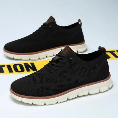 Men's Autumn New British Style Casual Shoes, Outdoor Multifunctional Plus Size Sports Shoes, Mesh Breathable Single Shoes
