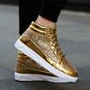 Hot Sale Man High Top Sneakers Luxury Glitter Men Ankle Boots Fashion Non-slip Casual Shoes High Quality Hip Hop Men Boots 2026