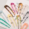 Female Acetate U-Shape Hair Sticks Clip Hairpins Retro Gift Headwear for Girls Wedding Headband Daily-Wear Accessories