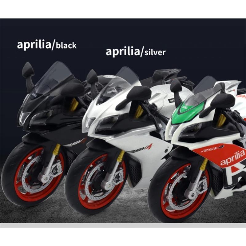 1/12 Aprilia RSV4 Alloy Racing Motorcycle Model Diecast Metal Street Cross-country Motorcycle Model Simulation Children Toy Gift