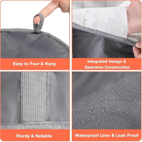 Udefineit 20L Collapsible Foot Bath Basin, Foldable Bucket Foot Soaking Bag, Portable Home Foot Spa Tub with Handle, Multifunctional Travel Foot Bath