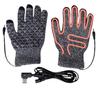 USB Rechargeable Non-slip Heated Gloves with Adjustable Temperature and Thickened Five-finger Design for Warmth