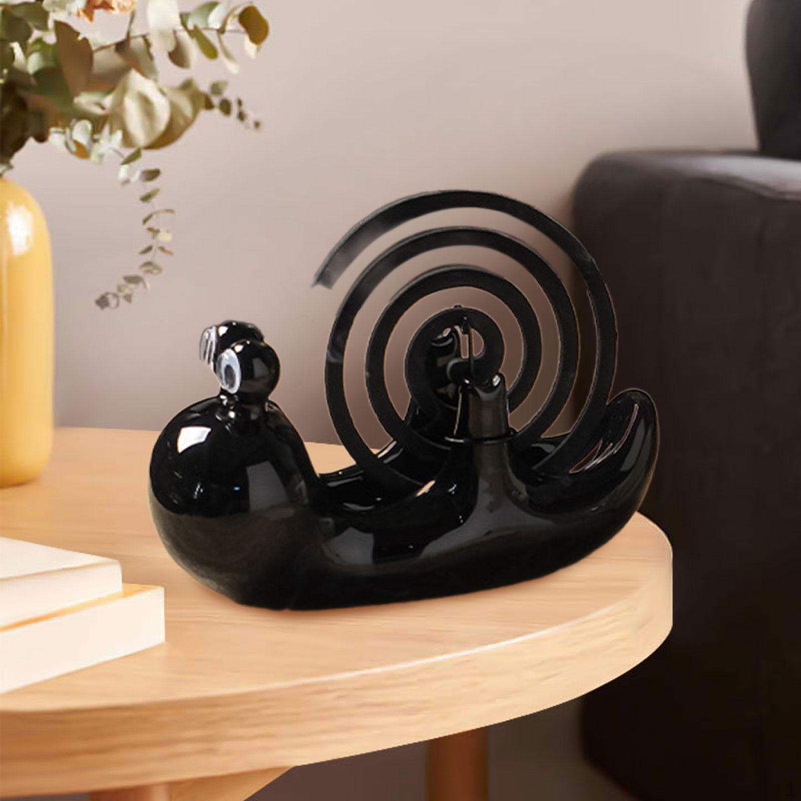 

Керамическая подставка для благовоний в виде спирали для дома и сада чёрный