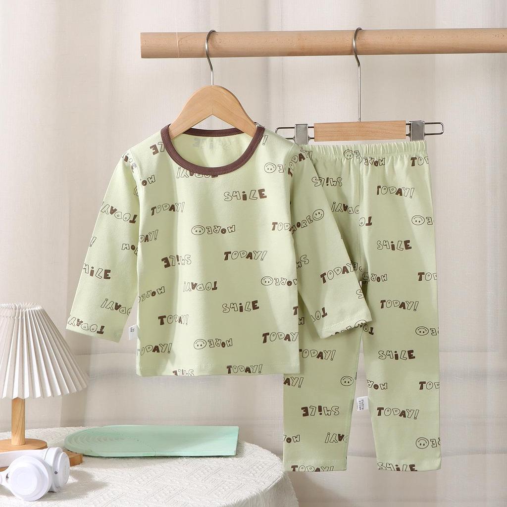 Class A Kids' Seamless Lycra Cotton Long-Sleeve Top & Pants Set for Boys & Girls - Medium/Large Sizes for Fall, Winter, and Spring