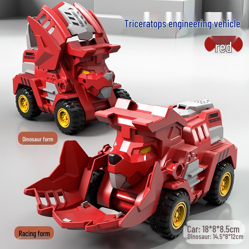 One-Key Transforming Bugatti Pull-Back Car Robot Toy