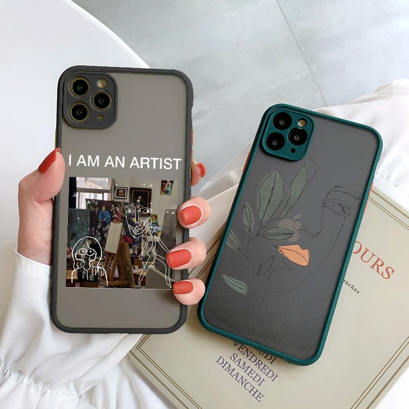 Art Retro Abstract Geometry Phone Case For iPhone 15 13 12 Mini 14 X Xs Xr 16 11 Pro Max 15 14 7 8 Puls Cute Anti-fall Cover