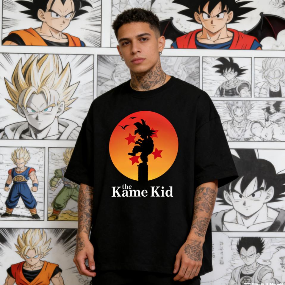 Anime Dragon Ball The Kame Kid Goku Printed Tshirt Mens and Womens Tshirt Mens Top Sports Tshirt Mens Tshirt Summer Tee S