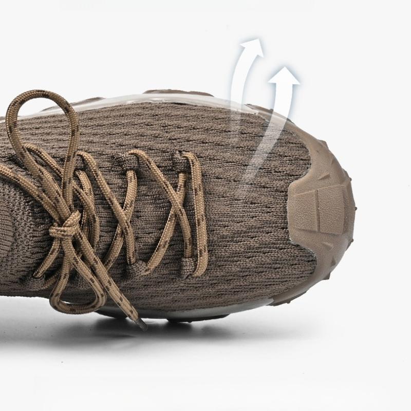 High-Quality Men's Outdoor Sneakers Spring Autumn Knitted Mesh Breathable Sports Shoes Casual Fashionable Hiking Oversized Shoes 39-46