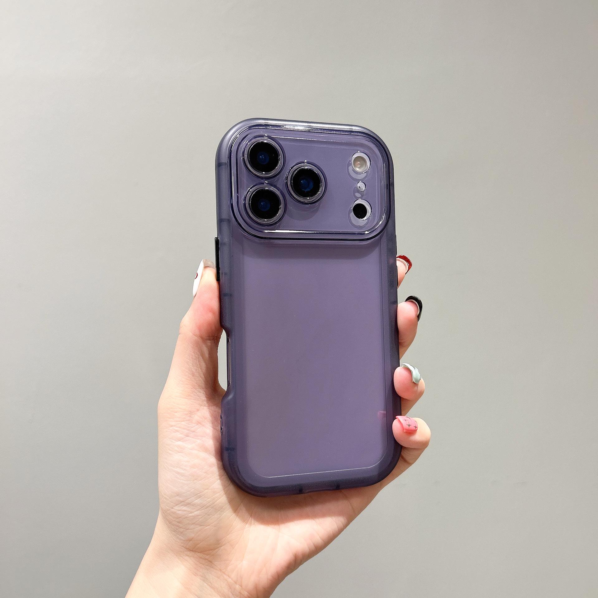 

Square Anti-Drop Transparent Case for iPhone 17 Pro Max with Independent Buttons iPhone 13 Pro темно-фіолетовий колір