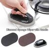 Reusable Emery Sponge Wipe With Handle Rust Grinding Brush  Kitchen Pot Cleaning Tool