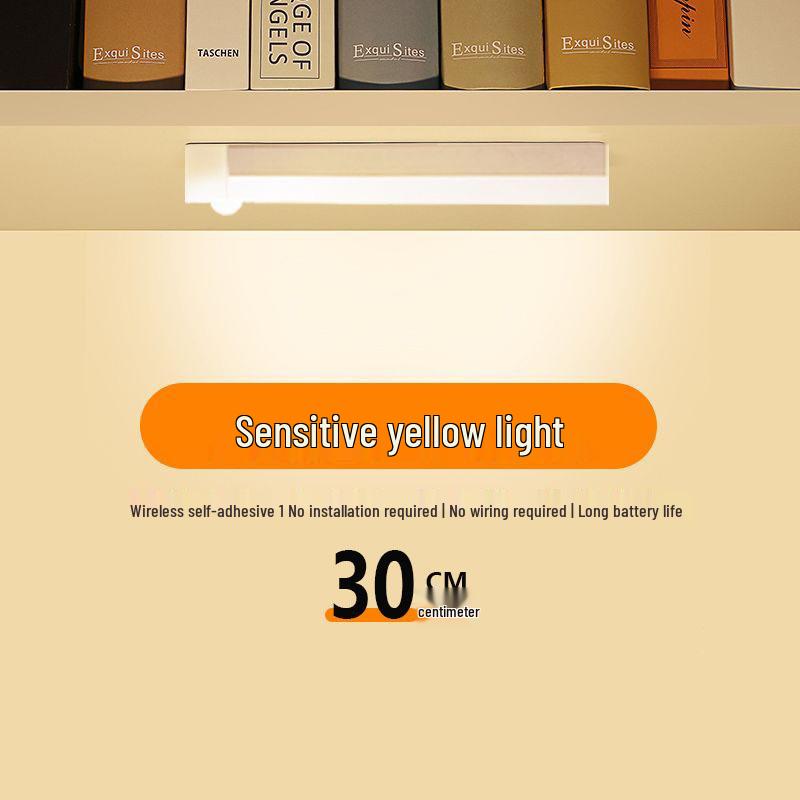 LED Motion Sensor Night Lamp: Magnetic Rechargeable Light for Wardrobes, Wine Cabinets, and Dormitories.
