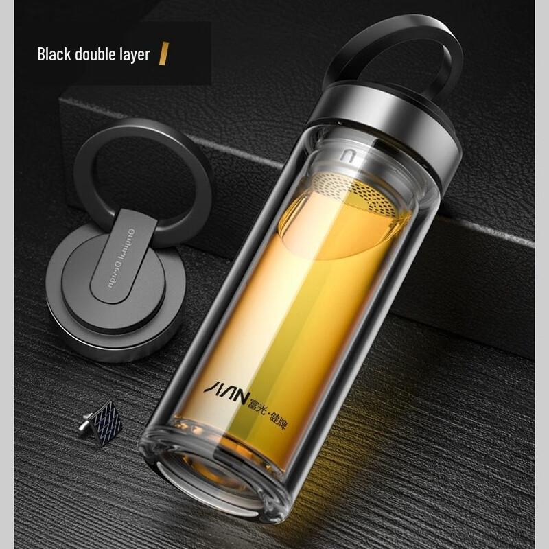 Fuguang Double-Layer Glass Tea Mug with Filter