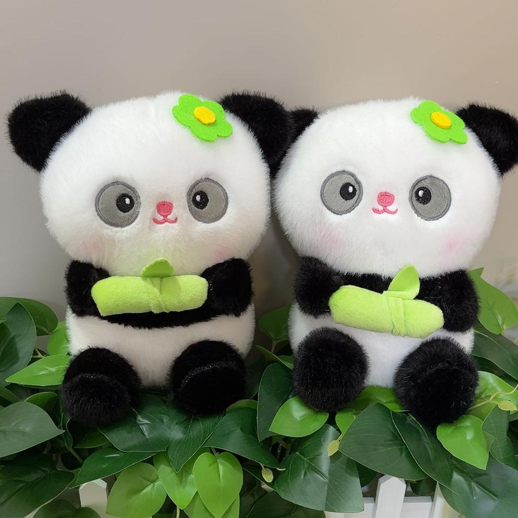 Popular Bamboo Panda Plush Toy Boutique Cute Doll Doll 8 Inch Grab Doll Holiday Gift Gift