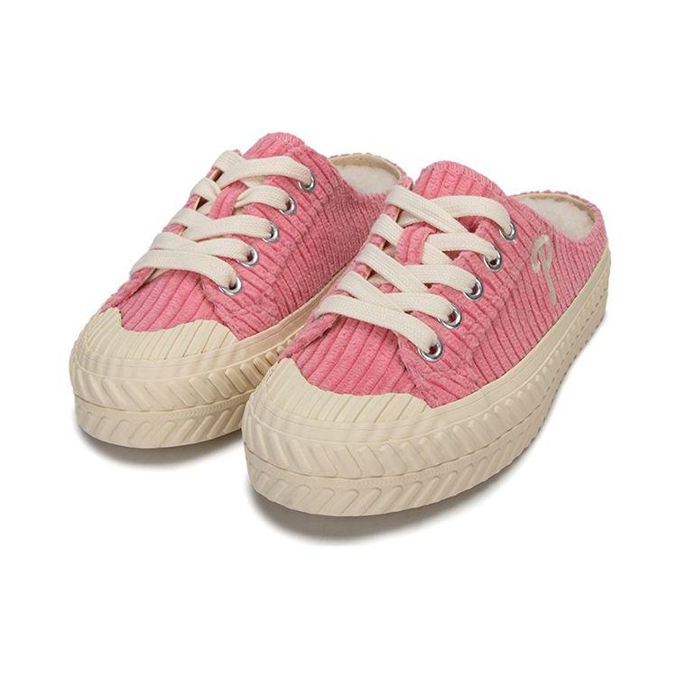 MLB Playball Mule Shock Absorbing Wear Resistant Lightweight Breathable Low Top Skate Shoes Unisex sneaker Pink 3AMUUD116-10PKS