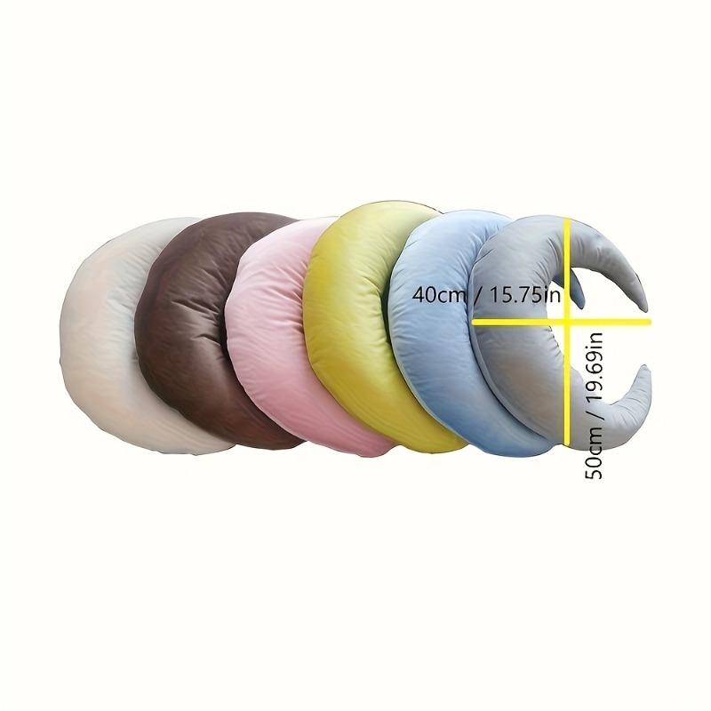 Newborn Photography Props Plush Crescent Moon Theme with Square Pillows Headband Set Studio Accessories Cute Photo Shoots