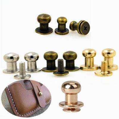 10pcs DIY Brass Nail Hat Bag Leather Craft Clothes/Bag/Shoes Monk Head Screws Garment Rivets