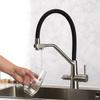 304 Stainless Steel 3-Way Kitchen Faucet with Purified Water Outlet