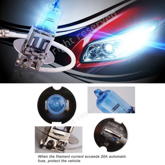 2Pcs 12V Super Driving Front Bright Car Halogen Headlight Light Bulb Fog Lamp