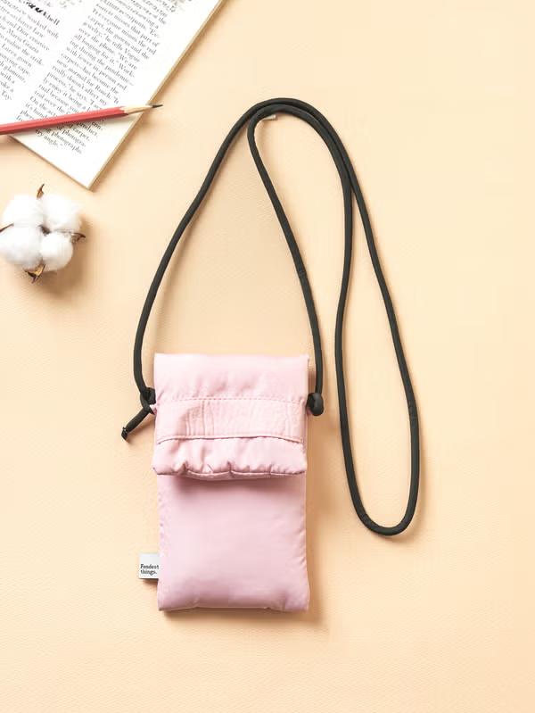 Daiso Volume Padded Mini Crossbody Bag - Pink