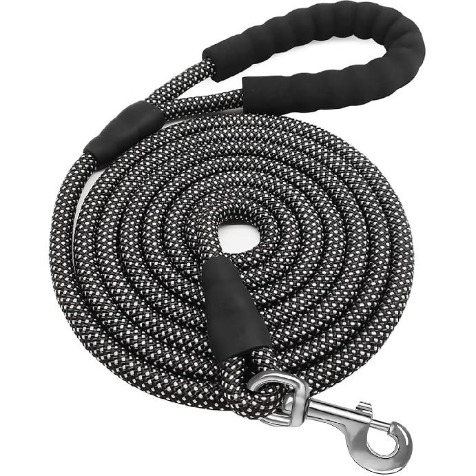 30FT Long Leash for Dogs,Heavy Duty Reflective Long Dog Leash with Swivel Hook and Comfortable Padded Handle for Large Medium Small Pets