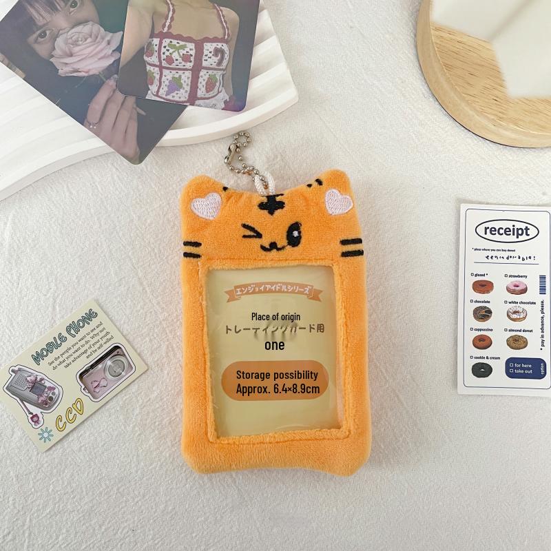 

Мультяшный брелок с животным: 3-дюймовый прозрачный держатель для карт и защитный рукав